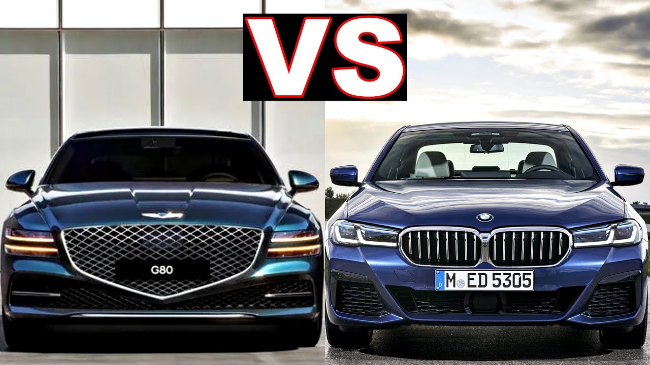 Genesis G80 vs BMW 5 Series (2021) Excellent luxury sedan cars! (full