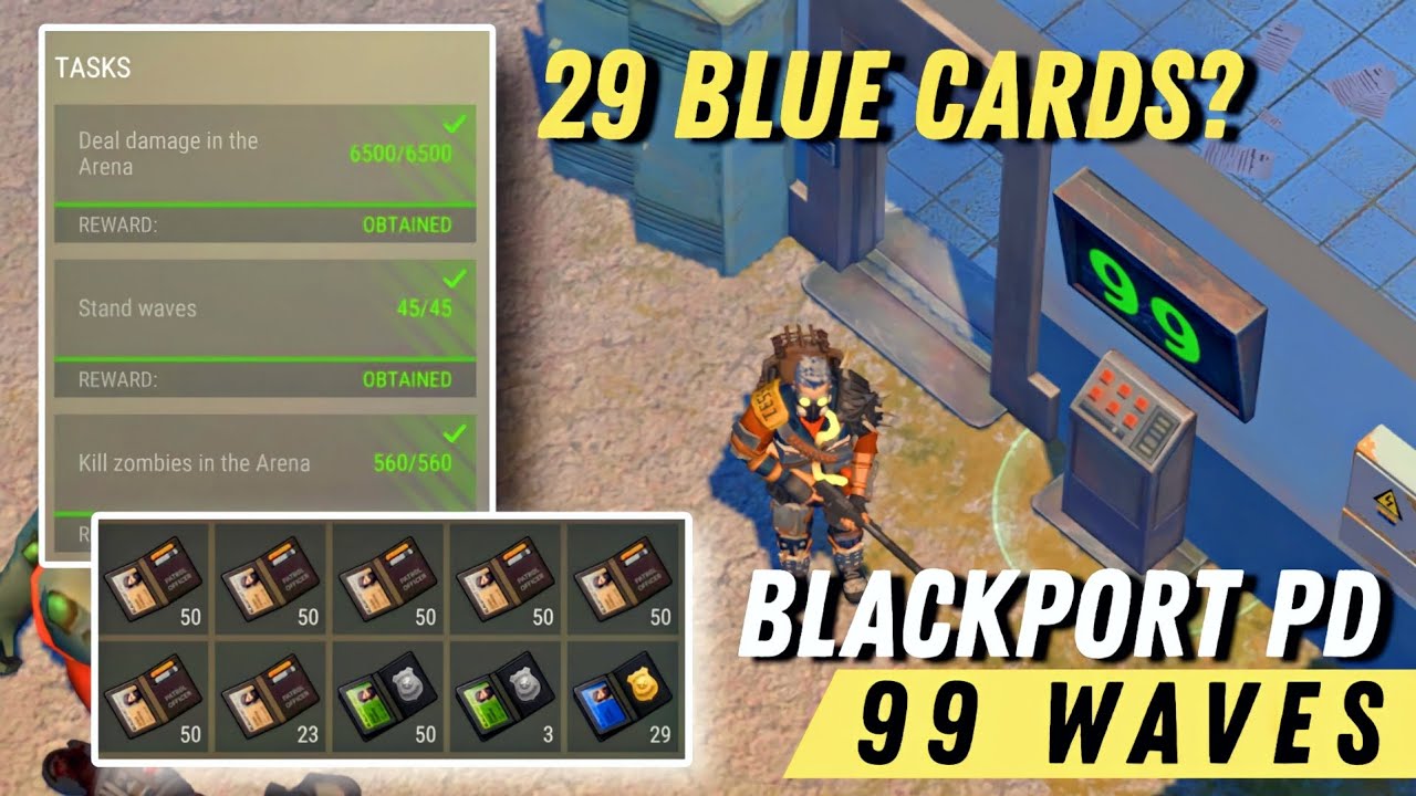 I GOT 29 BLUE CARDS IN 99 WAVES BLACKPORT PD EVENT SEASON 47 LAST DAY ON EARTH SURVIVAL