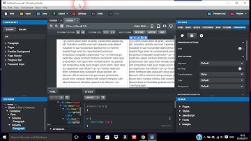 Paragraphs in Bootstrap Studio BSS