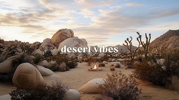Cozy Joshua Tree Campfire Ambience | Crackling Fire & Desert Sounds
