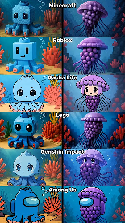 Blueberrinni Octopussini & Graipussi Medussi in Different Styles | Italian Brainrot