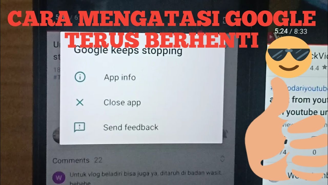 CARA MENGATASI GOOGLE TERUS BERHENTI 100% WORK