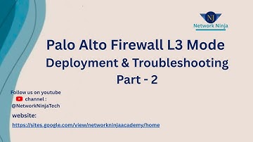Palo Alto Firewall L3 Mode Deployment & Troubleshooting Part - 2 | #Network Ninja🥷