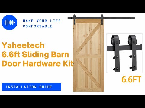 Yaheetech 6-6 Feet Barn Door Hardware Installation Guide #barndoorhardware