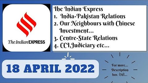 18th April 2022 | Gargi Classes The Indian Express Editorials and Ideas Analysis | Rajani Kant Lata