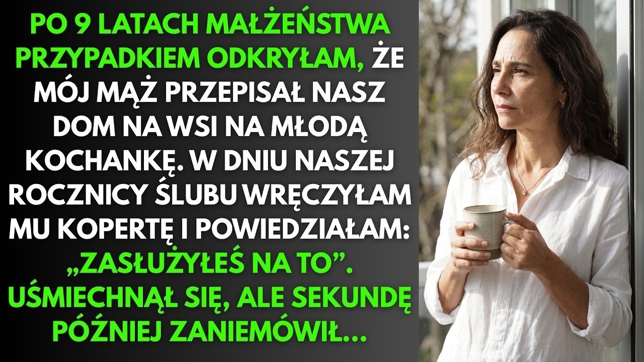 Tamtego wtorku szukałam w biurku rachunków za ogrzewanie, a znalazłam kopertę z pieczęcią notarialną. W środku akt przenoszący własność naszego wiejskiego domu – tego, który z Adrianem...