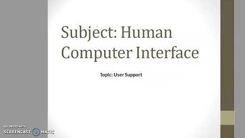 User Support (Part 2)