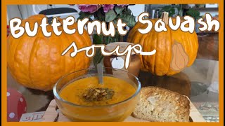 Simple Plant-based Butternut Squash Soup Recipe | Cooking with Cy | calm, asmr, cooking, recipe