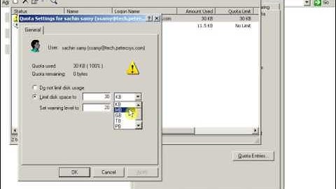 11 Part2 Configuring Disk quotas on Windows Server 2003