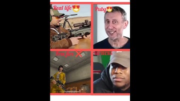 🥰real life ✅ vs😍 pubg ✅vs free fire ❌ awm reload funny shuru short viral video