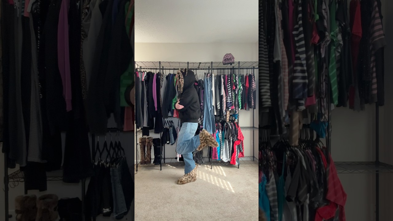 Меховые сапоги с леопардовым принтом 