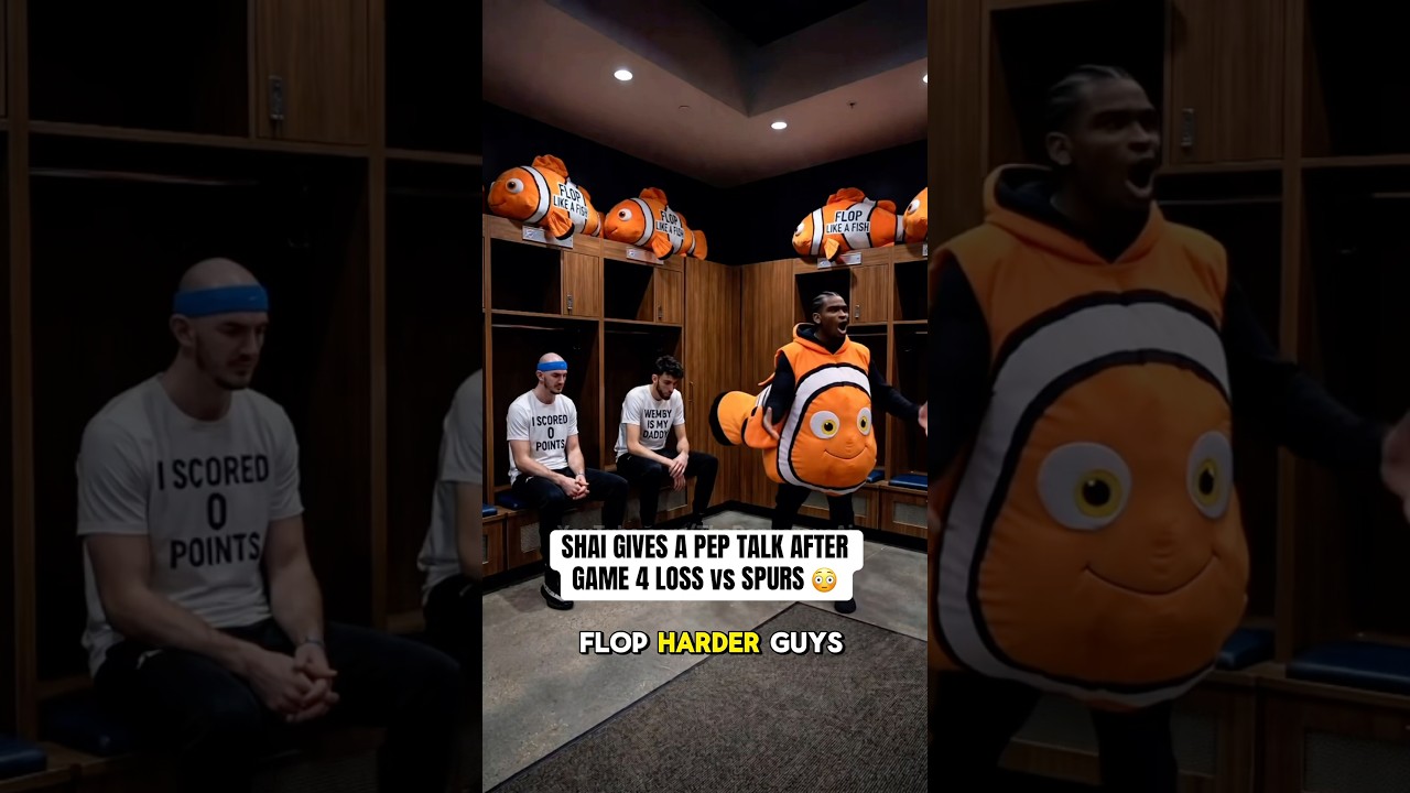 Shai Gilgeous Alexander gives a Pep Talk after OKC lose Game 4 vs San Antonio Spurs 😳