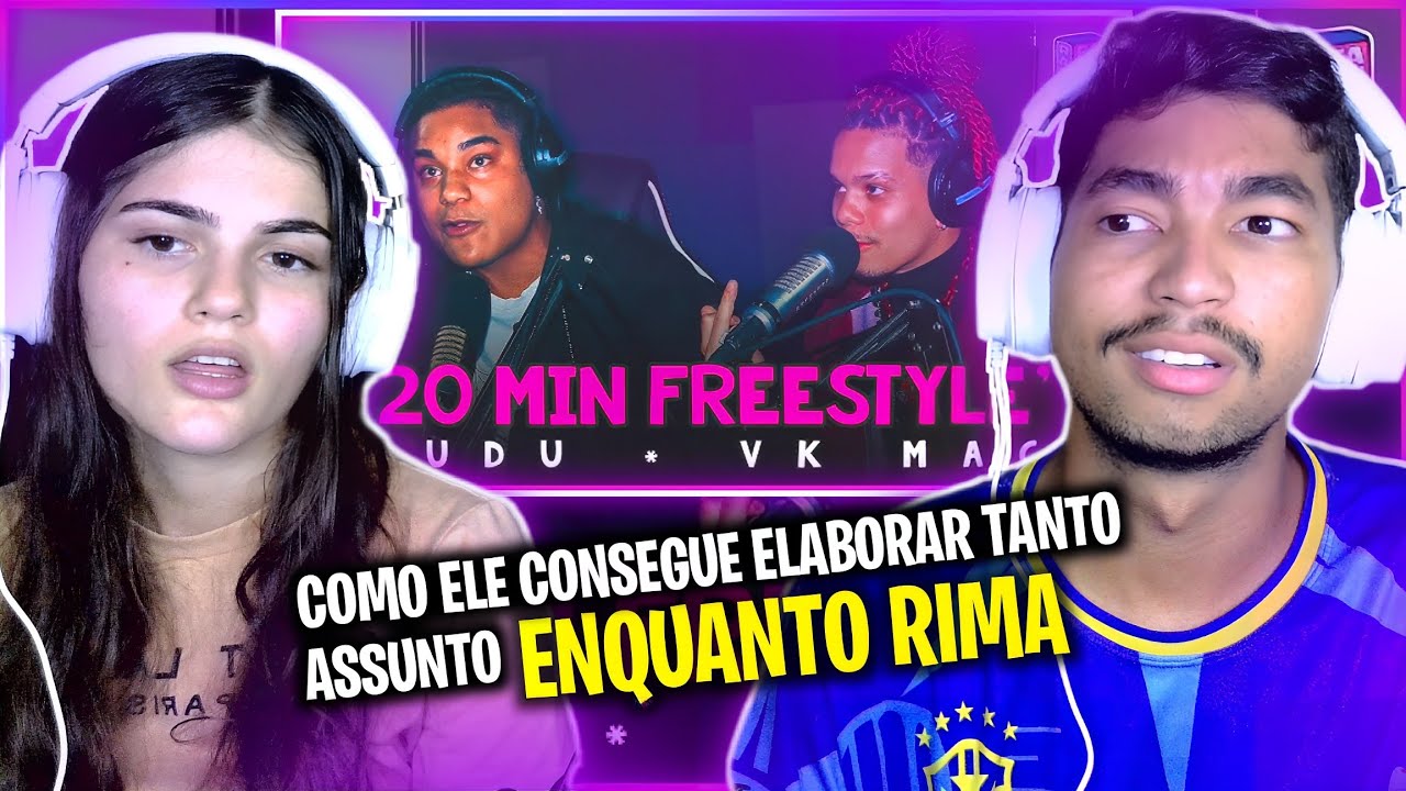 DUDU E VK FAZEM FREESTYLE INSANO DE 20 MINUTOS 🤯 [ REACT CASAL ]