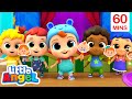 Baby John & the Finger Family Puppet Show | Little Angel | Moonbug Kids - Fun Stories and Colors