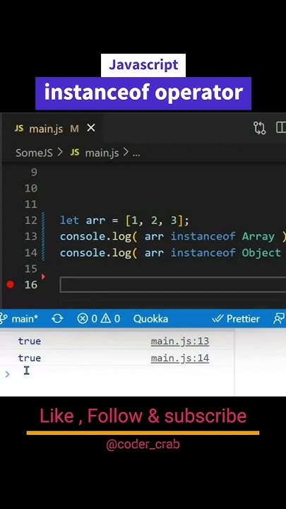 instance of in javascript #shorts #javascript #programming #frontend ...