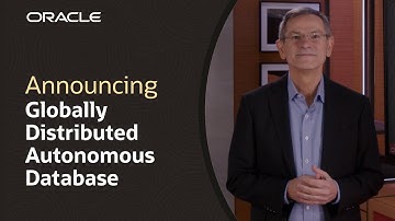 Oracle Globally Distributed Autonomous Database Announcement