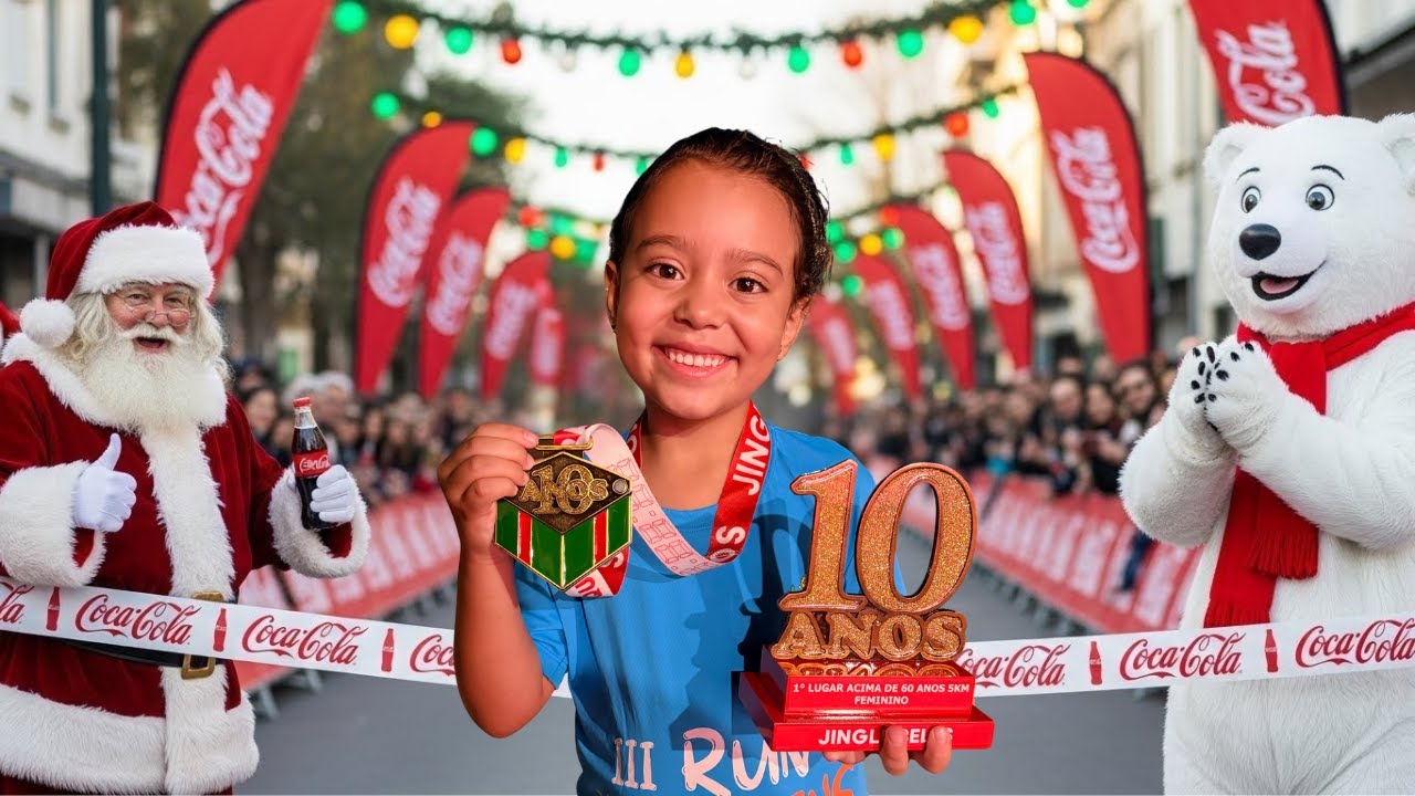 CORRIDA DE NATAL! 🏃‍♀️🎄 Será se encontrei o PAPAI NOEL?🎅✨| Aprendendo com Bella