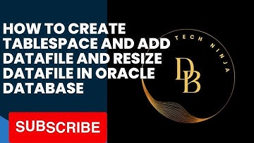 How to create tablespace and resize datafile in oracle database