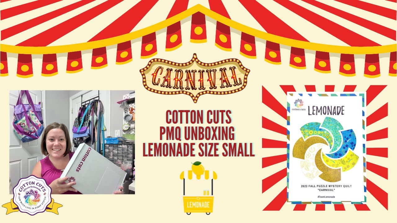 Unboxing Cotton Cuts Carnival Fall 2023 Puzzle Mystery Quilt - Lemonade ...