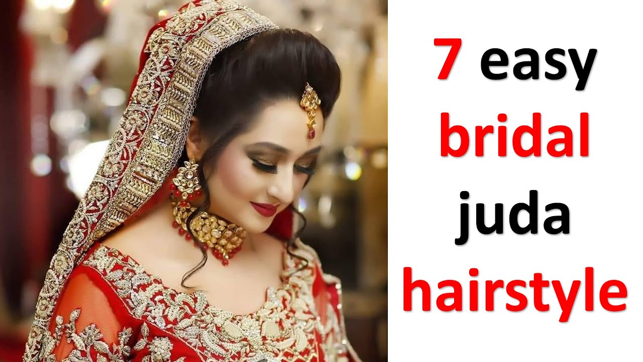 7 easy juda hairstyle for bridal || unique hairstyle || high bun hairstyle  || gajra hairstyle - YouTube