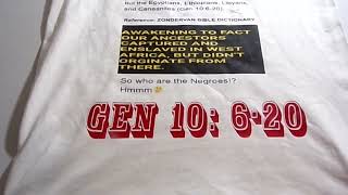 Yō Ham Not The Negroes Gen 10 6:20 Red Fringes White Shirt
