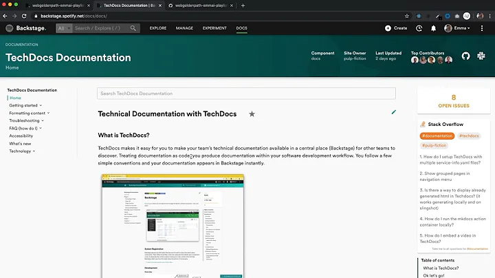 How to make great documentation (TechDocs plugin) in Backstage (Demo)