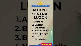 Region III - Central Luzon Region #CentralLuzon #Region3 #philippines #PhilippineRegions #provinces