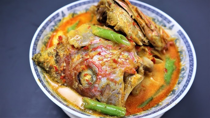Gulai kepala ikan kakap merah, gurihnya minta ampun - YouTube
