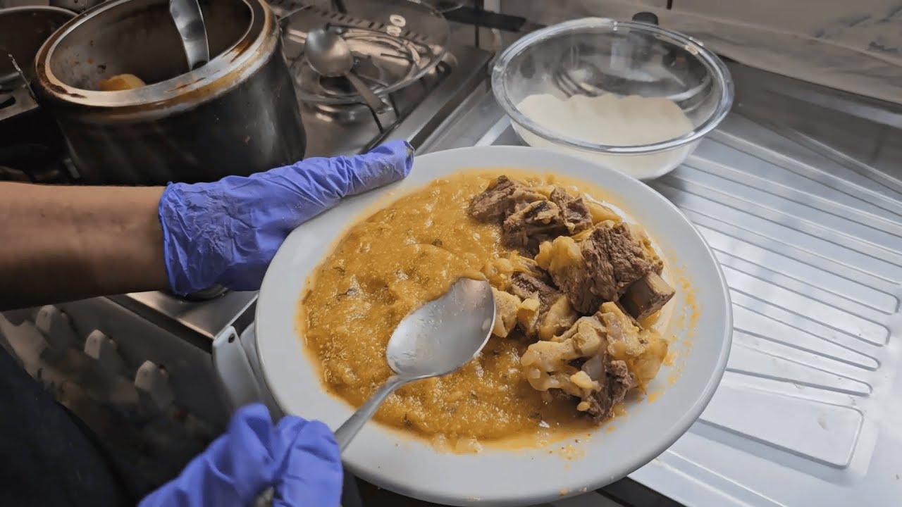 COSTELA DE BOI NA PRESSÃO COM PIRÃO  | RECEITA CASEIRA