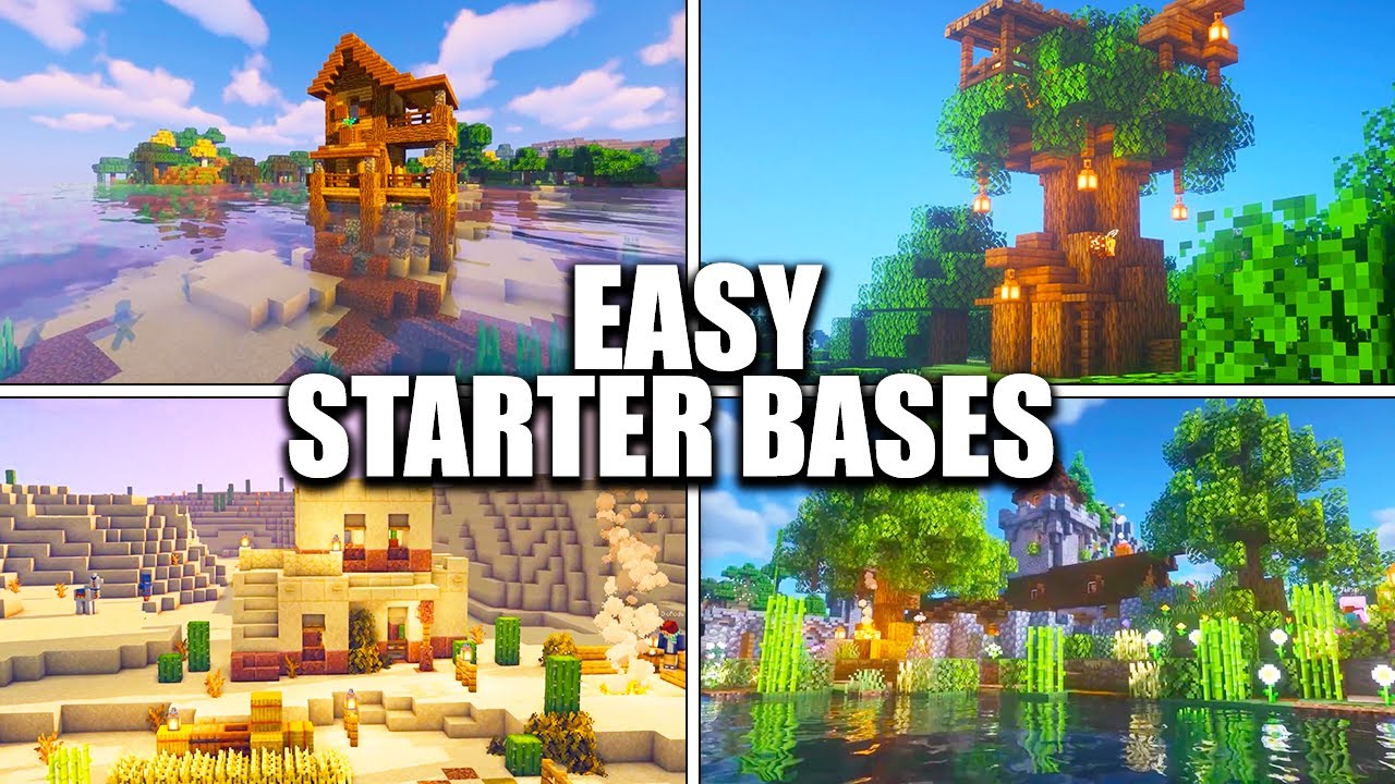 6 BEST Minecraft Starter Houses for Survival! (Easy Starter Houses)