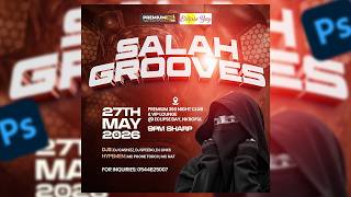 How To Design a Modern Club Flyer in Photoshop (+ FREE Text Effect)