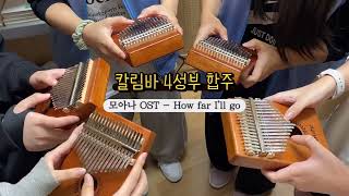 How far I’ll go(Moana OST)(with Kalimba number ver.) - Kalimba 4 parts ensemble (kalimba ensemble/4-part ensemble/Kalimba number score) - Alessia Cara