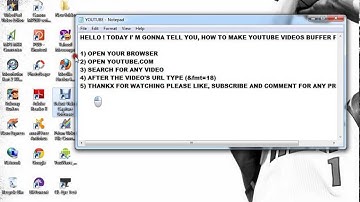 HOW TO MAKE YOUTUBE VIDEOS BUFFER VERY FAST