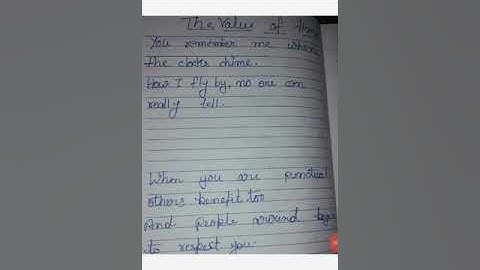 Moral Values, Class-5, Lesson-1, The Value of Time, video 2