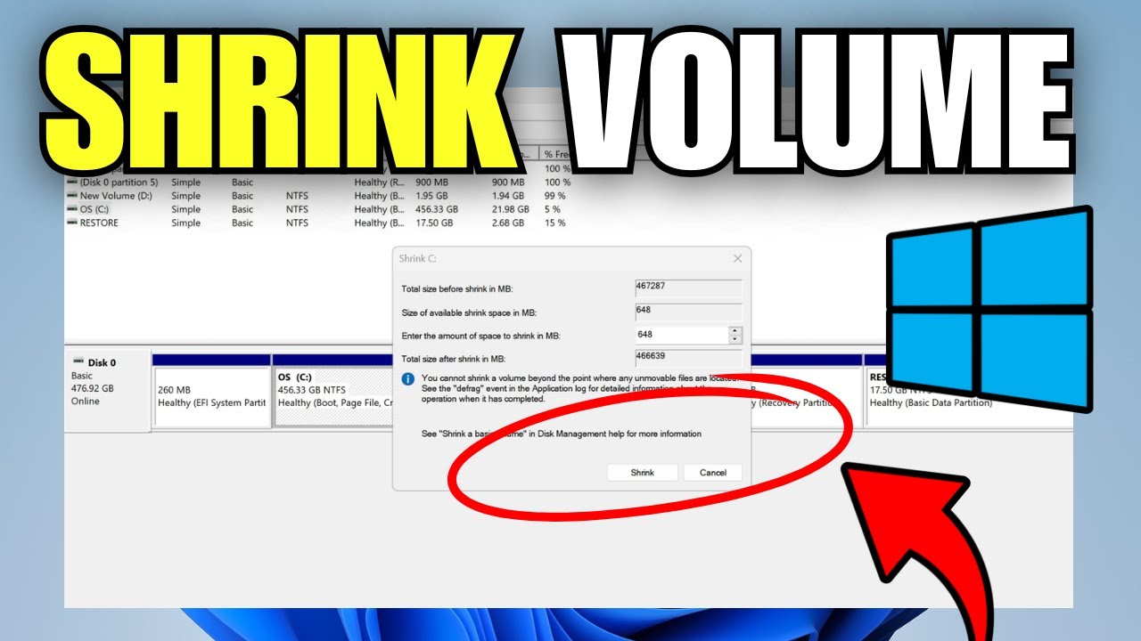How To Shrink Volume in Laptop & PC (Windows 11) - YouTube