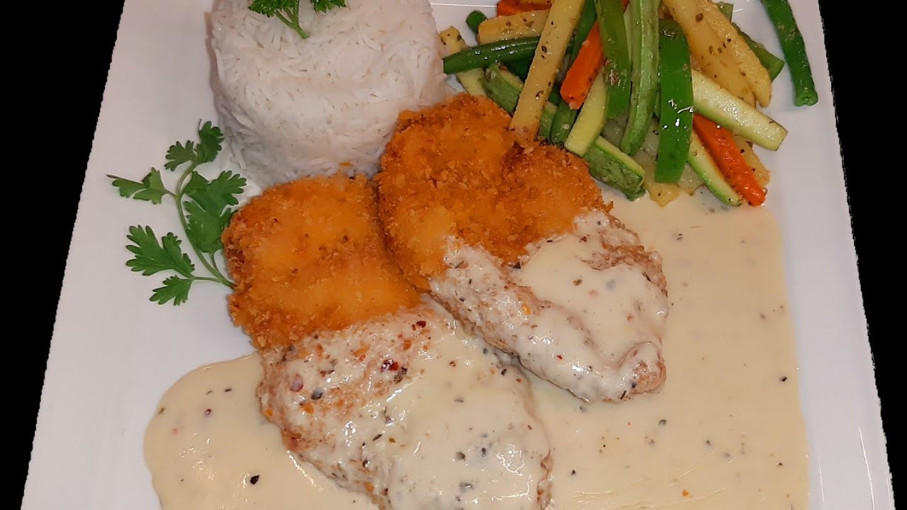 Crispy Fried Chicken With Cheese Sauce Cheese Sauce Recipe YouTube