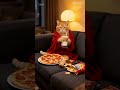 Lazy cat🍕🍟 #shortvideo #shortsfeed