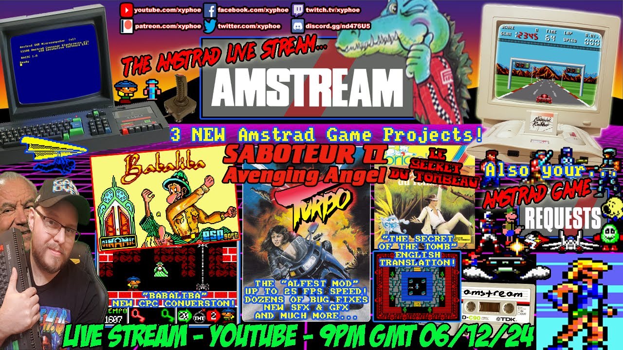 AMSTRAD CPC]⚡️AMSTREAM 🕹️3 New Amstrad Projects! 