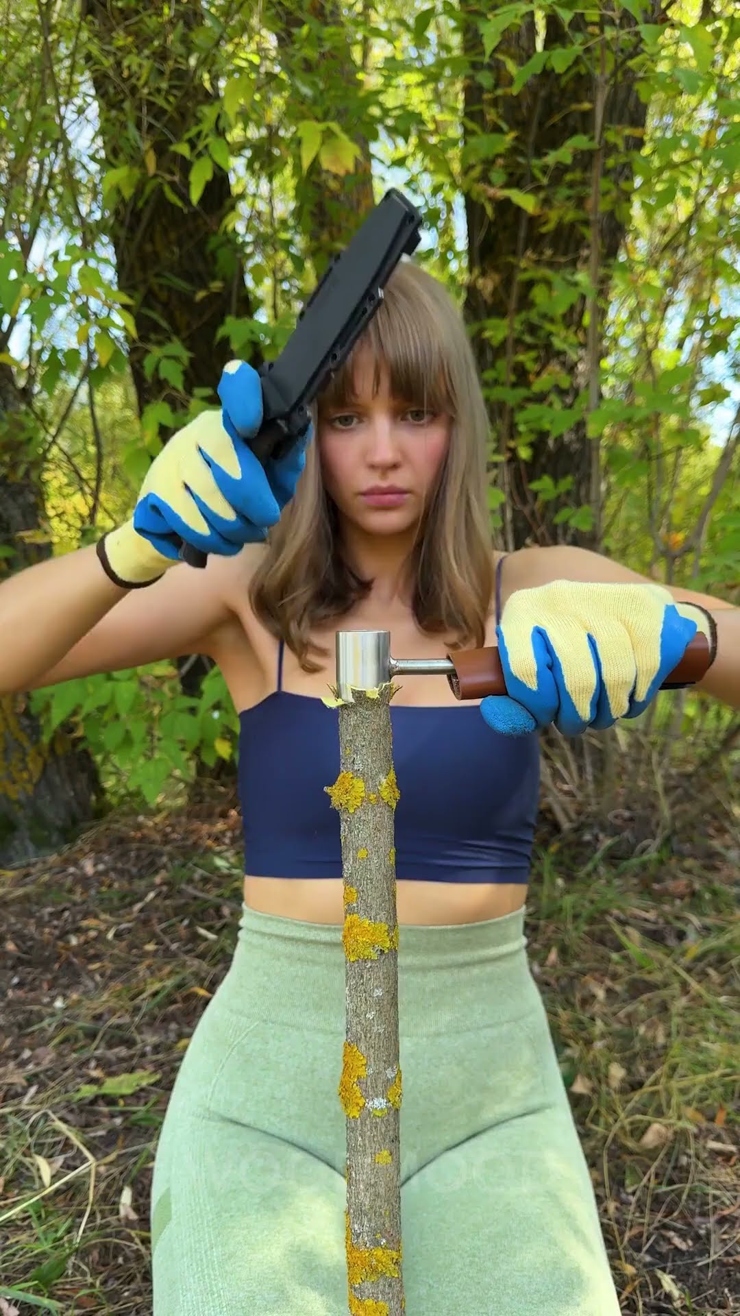 Girl Lost in the Woods Makes a DIY Hammer! ??