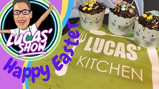 Kids Easter Bunny Cupcakes - Kids Recipe Ideas - Lucas' Kitchen - Kids Cupcakes Ideas - Kids Baking