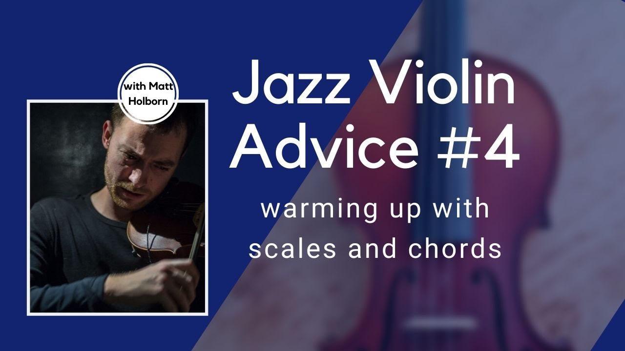 Jazz Violin lesson - Warm up and learn chords at the same time