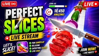 🔴 Perfect Slices Live 🔥 Super Satisfying Knife Gameplay! 😱 Endless Cutting Challenge ✨ screenshot 2