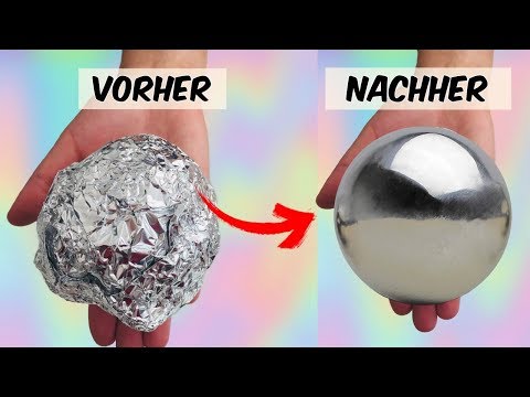 Aluminium foil Ball Challenge (Deutsch) -  Aluminium Ball aus Alufolie bauen & polieren I MissNice