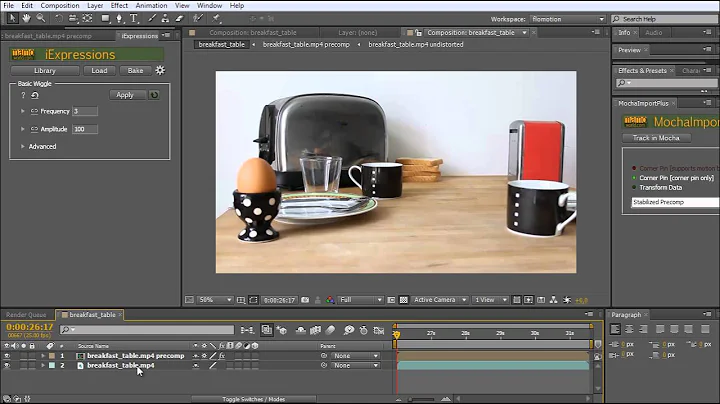 After Effects Tutorial: Motion Tracking / Physics Simulations / Casting Shadows Part 1/3