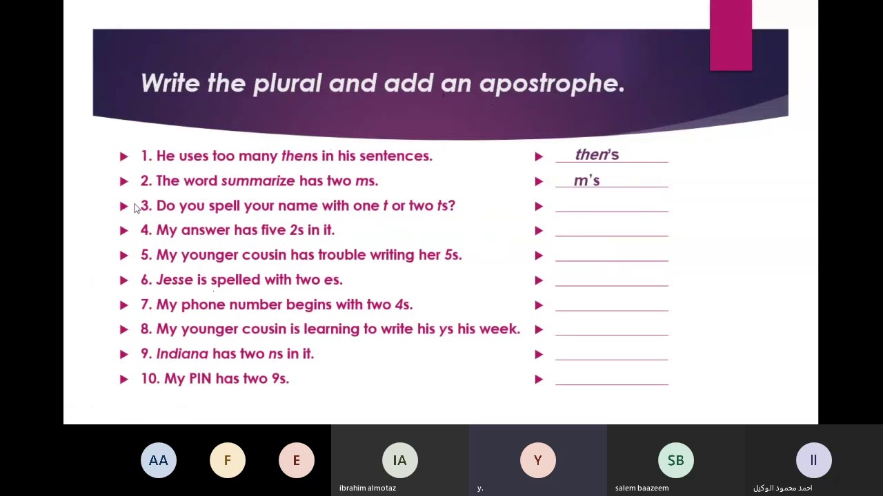 using-apostrophes-to-create-plurals-youtube