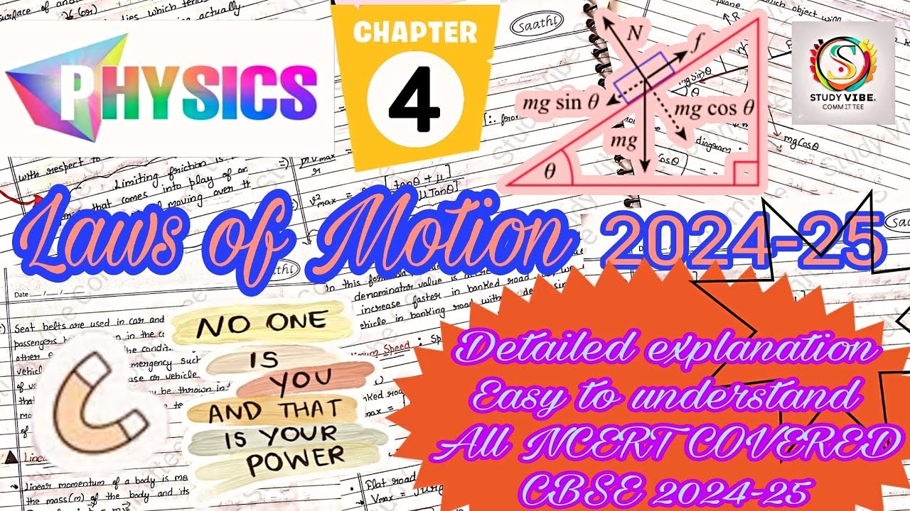 Class 11 Physics Chapter 4 Laws of motion Detailed notes+ important ...