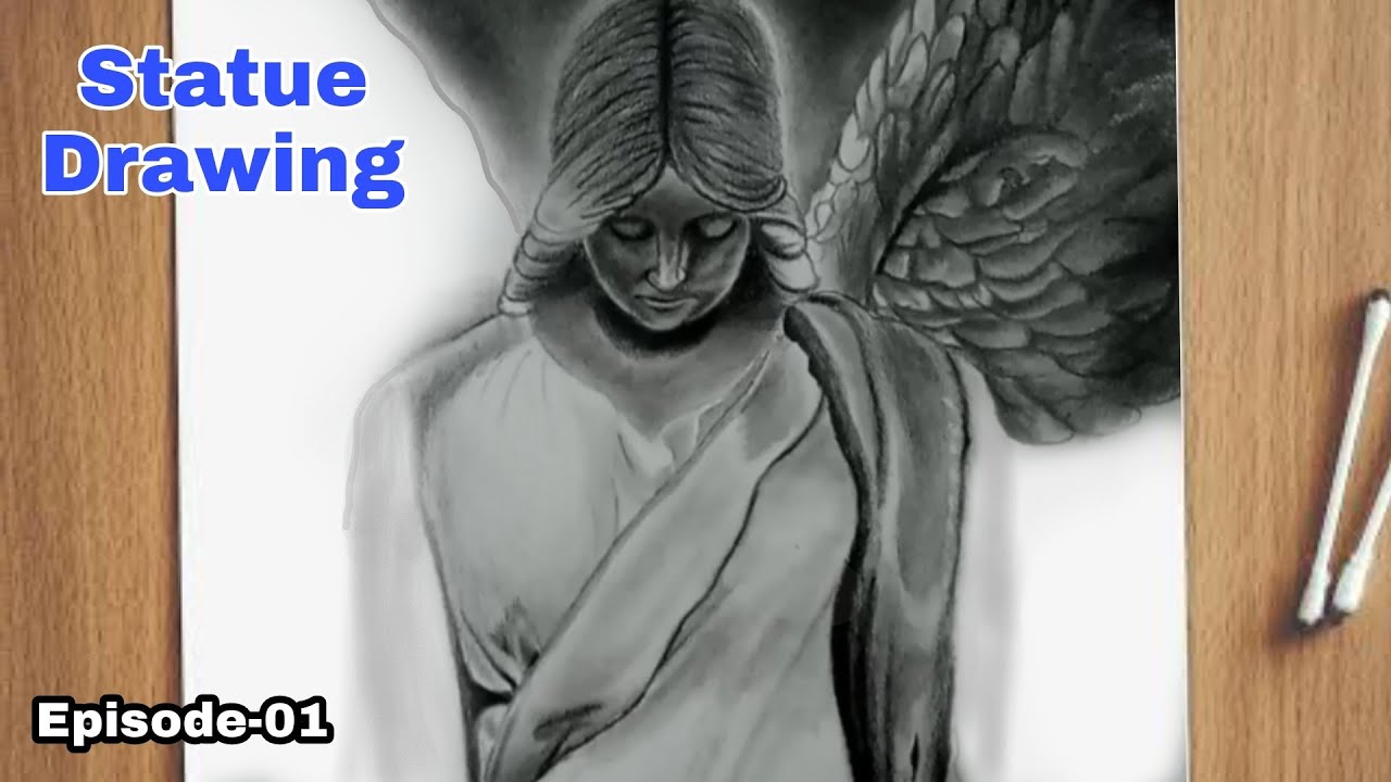 Sculpture Art For Beginner || How To Draw Angel|| Statue Art