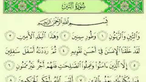 95  سورة التين تلاوة الشيخ ماهر المعيقلي مع الآيات