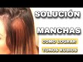 Tinte con MANCHAS solución para TONOS RUBIOS