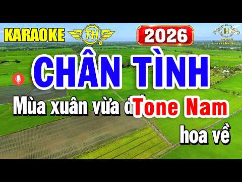 Chân Tình Karaoke Tone Nam ( Am ) Nhạc Sống 2026 Dễ Hát | Trọng Hiếu